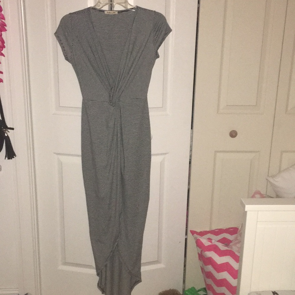 A cute adjustable wrap dress